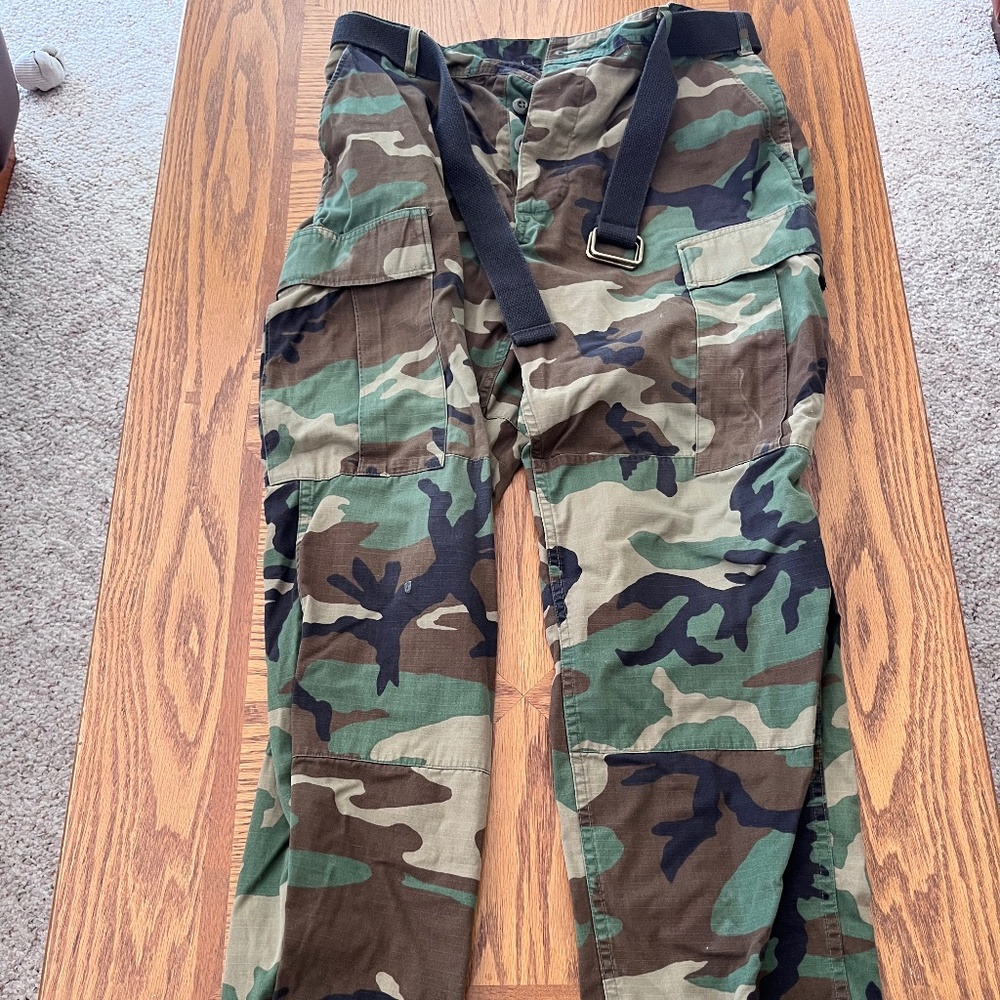 US Army issue BDU camo cargo pants